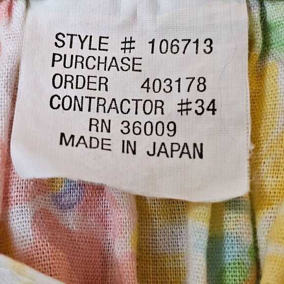 Vintage Calvin Klein Studio Floral Pastel Skirt, Cotton/Linen/Ramie, Size S/M - Picture 6 of 12